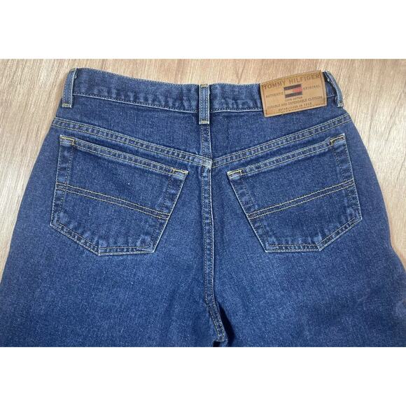 Tommy Hilfiger VTG Bootcut Jeans Size 16 / 28” 100% Cotton 2002 Y2K Medium Wash - Picture 3 of 14